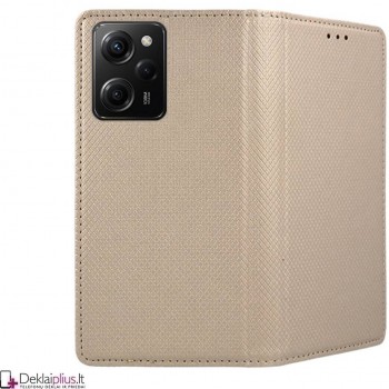 Telone atverčiamas dėklas - auksinės spalvos (Xiaomi Poco X5 5G/Redmi Note 12 5G)